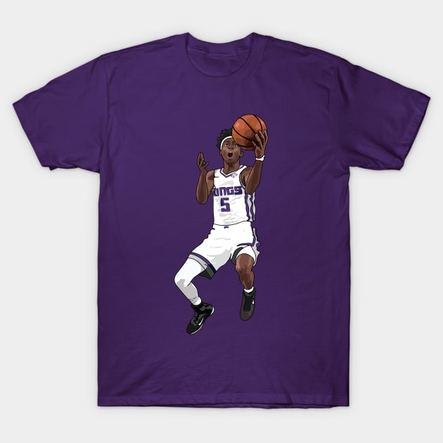 Deaaron Fox Sacramento Kings T-Shirt by xavierjfong